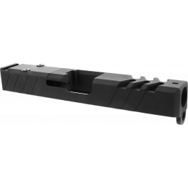 TacFire Replacement Slide 40 S&W Graphite Black Cerakote Stainless Steel with Optics Cut & Slide Ports for Glock 23 Gen3