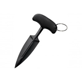 Cold Steel CS-92FPA FGX Push Blade I 3.50" Fixed Plain Black Textured Griv-Ex w/Overmold Kray-Ex Handle