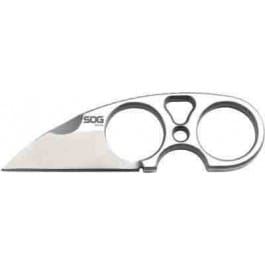 S.O.G <em>SOG</em>-JB01K-CP <em>Snarl</em> 2.30" Fixed Plain Sheepsfoot Satin 9Cr18MoV SS Blade/ Silver Stainless Steel Handle