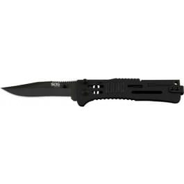 S.O.G SOG-SJ32-CP SlimJim 3.18" <em>Folding</em> Plain Clip Point Satin AUS8 SS Blade/ Black Hardcased Stainless Steel Handle