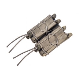 <em>High</em> Speed Gear 11PT02WG Taco Mag Pouch Double Style made of Nylon with Wolf Gray Finish & Molle Mount Type compatible with Pistol Mags