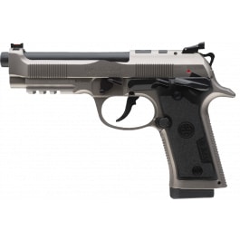 Beretta J92XPC020 92X PCO 10+1 4.90" Black Barrel, Gray Nistan Steel Frame/Optic Cut Slide, Black Polymer Grip, <em>Fiber</em> Optic Sight