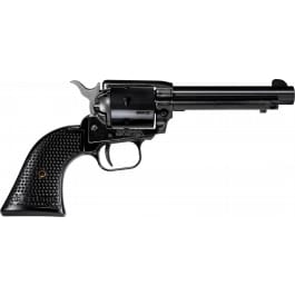 Heritage Mfg RR22MB4PG Rough Rider 22 LR/22 WMR 4.75" 6rd, Black Cerakote, Black Polymer Grip, Includes Cylinder Revolver