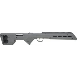<em>Desert</em> Tech TRK-22-GRY TREK-22 Rifle Chassis Stock Black Synthetic Fixed Bullpup 2 Mag Storage Compartment M-Lok Points Straight Blade Trigger for Ruger 10/22
