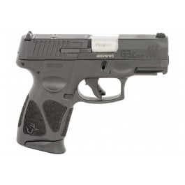 Taurus 1G3CP9312X10 G3C 10+1 3.20" Matte Stainless Steel Barrel, Matte Black Tenifer Optic Cut/Serrated Slide, Black Polymer Frame w/Picatinny Rail, Black Polymer Grips
