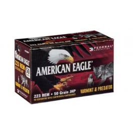 Federal AE22350VP <em>American</em> <em>Eagle</em> 223 Remington 50 <em>GR</em> Jacketed Hollow Point - 50rd Box