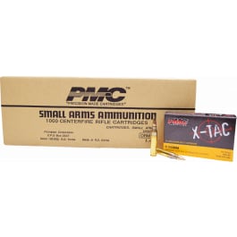 PMC 5.56X X-Tac XP 193, 5.56 NATO - Full Metal Jacket Boat-Tail 55 GR, Brass, Boxer, N/C, Reloadable - 1000 Round Case