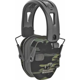 Walker's GWP-RSEMRH-MCCG Razor Slim <em>Electronic</em> Muff 23 dB Over the Head Polymer Gray MultiCam <em>Ear</em> Cups with Black Tacti-Grip Headband