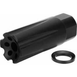 TacFire MZ1020 Linear Compensator Black Nitride Steel with 1/2"-<em>28</em> tpi Threads, 2.26" OAL & 0.87" Diameter for 5.56x45mm NATO AR-15