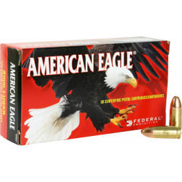 Federal AE9AP <em>American</em> <em>Eagle</em> 9mm Luger 124 <em>gr</em> Full Metal Jacket (FMJ) - 50rd Box
