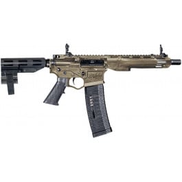 ATI ALPHA MAXX HGA 5.56 Nato, Semi-Auto, AR-15 Platform Pistol, 7.5" Bbl, 7" MLOK Rail, Flip Up Sights, 60 Rd Mag, Rear Brace - FDE 