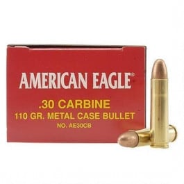 Federal AE30CB <em>American</em> <em>Eagle</em> 30 Carbine 110 <em>GR</em> Full Metal Jacket - 50rd Box