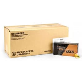CCI Blazer Brass 9mm 124 GR FMJ Ammunition, Brass, Boxer, Reloadable, Non-Corrosive,  Mfg # 5201 - 1000 Round Case