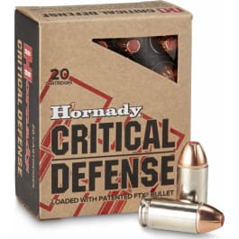 Hornady 90900 Critical Defense 45 ACP 185 GR Flex Tip Expanding - 20rd Box