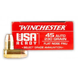 Winchester Winchester Ammo RED45 USA Ready 45 ACP 230 gr Full Metal Jacket Flat Nose (FMJFN) - 50rd Box