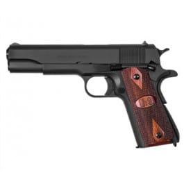 Auto Ordnance 1911A1 45 ACP Pistol, 5" GI Specs Black with Wood Grips - 1911BKOW