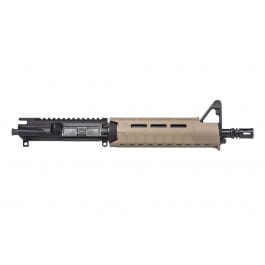 Aero Precision AR15 Complete Upper, 10.5" 5.56 Carbine Barrel with Pinned FSB, MOE SL Carbine Handguard - Anodized Black with FDE - APAR502506M3