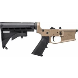 <em>Aero</em> <em>Precision</em> <em>M4E1</em> <em>Complete</em> <em>Lower</em> Receiver w/ A2 Grip and M4 Stock FDE Cerakote - APAR600102