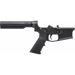 Aero Precision M4E1 Carbine <em>Complete</em> <em>Lower</em> Receiver w/ A2 Grip, No Stock - Anodized Black - APAR600112