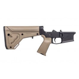 <em>Aero</em> <em>Precision</em> <em>M4E1</em> <em>Complete</em> <em>Lower</em> Receiver with MOE Grip & UBR Gen2 Stock - Anodized Black with FDE Furniture - APAR600124