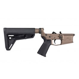 <em>Aero</em> <em>Precision</em> <em>M4E1</em> <em>Complete</em> <em>Lower</em> Receiver with MOE Grip & SL Carbine Stock - Kodiak Brown Anodized - APAR600565