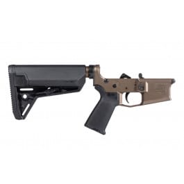 <em>Aero</em> <em>Precision</em> <em>M4E1</em> <em>Complete</em> <em>Lower</em> Receiver with MOE Grip & SL-S Carbine Stock - Kodiak Brown Anodized - APAR600569