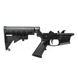 Aero Precision EPC-<em>9</em> Carbine <em>Complete</em> <em>Lower</em> Receiver with A2 Grip, M4 Stock - Anodized Black - APAR620556