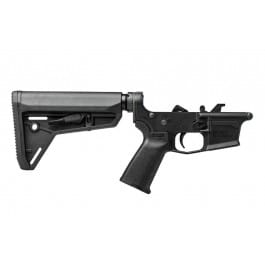 Aero Precision EPC-9 Carbine Complete <em>Lower</em> Receiver with <em>MOE</em> Grip and <em>MOE</em> SL Carbine Stock - Anodized Black - APAR620558