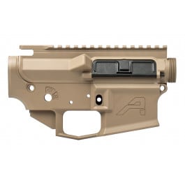 Aero Precision M4E1 Threaded Assembled <em>Receiver</em> <em>Set</em>, No Forward Assist - Cerakote FDE - APCS100721