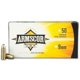 Armscor Armscor USA 9mm Luger 147gr FMJ Brass Case 50 Rounds