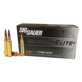Sig Sauer SIG Sauer E556M420 Elite Match Grade 5.56x45 NATO 77 gr Open Tip Match (OTM) - 20rd Box