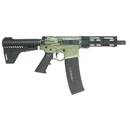ATI Omni Maxx Hybrid AR-15 Pistol, .223/5.56 Nato, 7.5" Barrel, 7" M-LOK Rail W/ Breach Brace and 60 Round Mag - Battlefield Green GOMX556QD7BBFG60