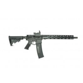 American Tactical Omni Maxx Hybrid 16" 5.56 Nato, Semi-Auto AR-15 Rifle W /15" M-LOK Rail, 60rd Magazine, Red Dot Optic, Black - ATIGOMX55660D