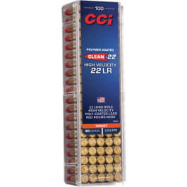 CCI 944CC Clean-22 High Velocity 22 LR 40 gr Lead Round Nose Poly-Coated - 100rd Box
