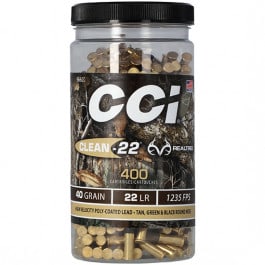 CCI CCI 966CC Clean-22 22 LR 40 gr Lead Round Nose Poly-Coated (Green, Tan, Black) - 400rd Box