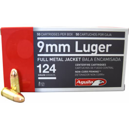 Aguila 1E092110 Target & <em>Range</em> 9mm Luger 124 gr Full Metal Jacket (FMJ) - 50rd Box