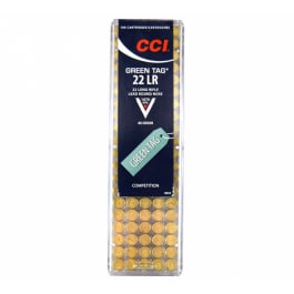 CCI 22 LR 40 GR LRN Competition Grade, Green Tag, Sub Sonic Ammo - 100rd Flat