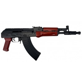 Pioneer Arms Hellpup PRO, Full Sized AK Pistol, Polish Red Wood, 7.62x39, 11.73" Bbl, Brace Ready Rear 1913 Picatinny Rail, Forged Trunnion, (2) 30 Rd Mags