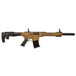 GForce GF2512BNZ 18.5" Barrel 12GA 5rd Semi-Auto Shotgun, 3" Chambers, Flip Up Sights, 3 Choke Options, Bronze
