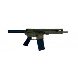 Great Lakes Firearms AR15 Pistol, .223 Wylde, 7.5" 416r Stainless Steel Barrel, 7.125" M-LOK Rail, Pistol Buffer Tube, OD Green Cerakote Finish- GL15223SSP ODG