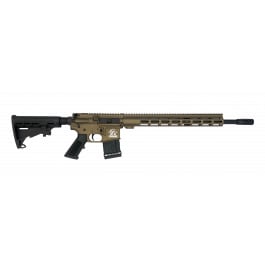 Great Lakes Firearms AR-15 Rifle, .450 Bushmaster, 18" 4150 CRMOV Barrel, 15.25" M-LOK Rail, 6 Position M4 Stock, Burnt Bronze Cerakote- GL15450 BRZ