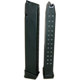 Glock Compatible .40 Cal 31 Rd Capacity Mag. Steel Lined and Reinforced Polymer Body Aftermarket Mag
