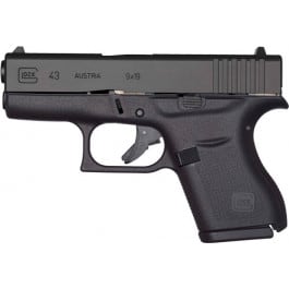 Glock Glock 43 9mm 3.39" Barrel 6rd Semi-Auto Pistol, Used / Surplus, Excellent Condition, Two (2) Magazines