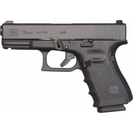 Glock 19 Gen 4 9mm Semi-Automatic Pistol, 4.02" Barrel, 3-15 Round Magazines, Modular Back Strap, Case, New Production GLOCK Perfection - UG1950203 