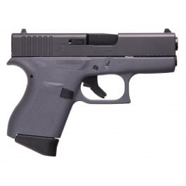 Glock 43, Semi Automatic, 9mm, Subcompact Slimline Pistol, 3.39" barrel, (2) 6rd Magazines, Gray Polymer Frame w/ Black Slide