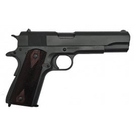 Tisas 1911 Government .45 ACP Semi-Automatic Pistol, 5" Barrel, 7+1 Capacity, Parkerized Finish with Wood Grips - 1911A1GOVT