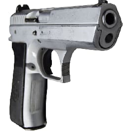 IMI <em>Jericho</em> 941F 9mm Semi-Auto Pistol 4.5" BBL, Satin Nickel Finish. 15 Rd - Israeli Made - Good Surplus Condition - With Police Star Markings 
