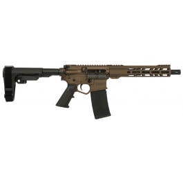 Wise Arms WA-15B 10.5" Semi-Auto Pistol, 300 AAC Blackout, 30+1, Billet Aluminum, Midnight Bronze, SBA3, Threaded Barrel.