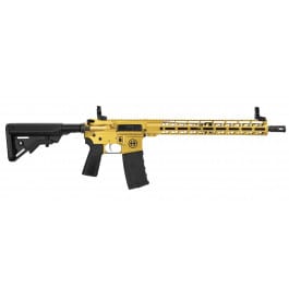 Hi-Point HP-15, Semi Automatic AR-15 Rifle, 5.56 NATO, 16" Barrel, (1) 30rd Magazine, M-LOK Handguard, UTG Flip Up Sights, Gold - HP15R-556 GOLD