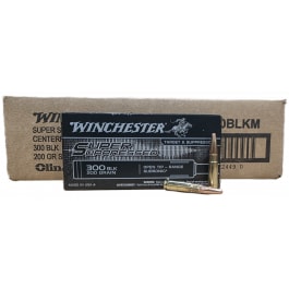 Winchester Winchester Ammo SUP300BLK Super Suppressed 300 AAC Blackout/Whisper (7.62x35mm) 200 GR Full Metal Jacket OT - 200rd Case